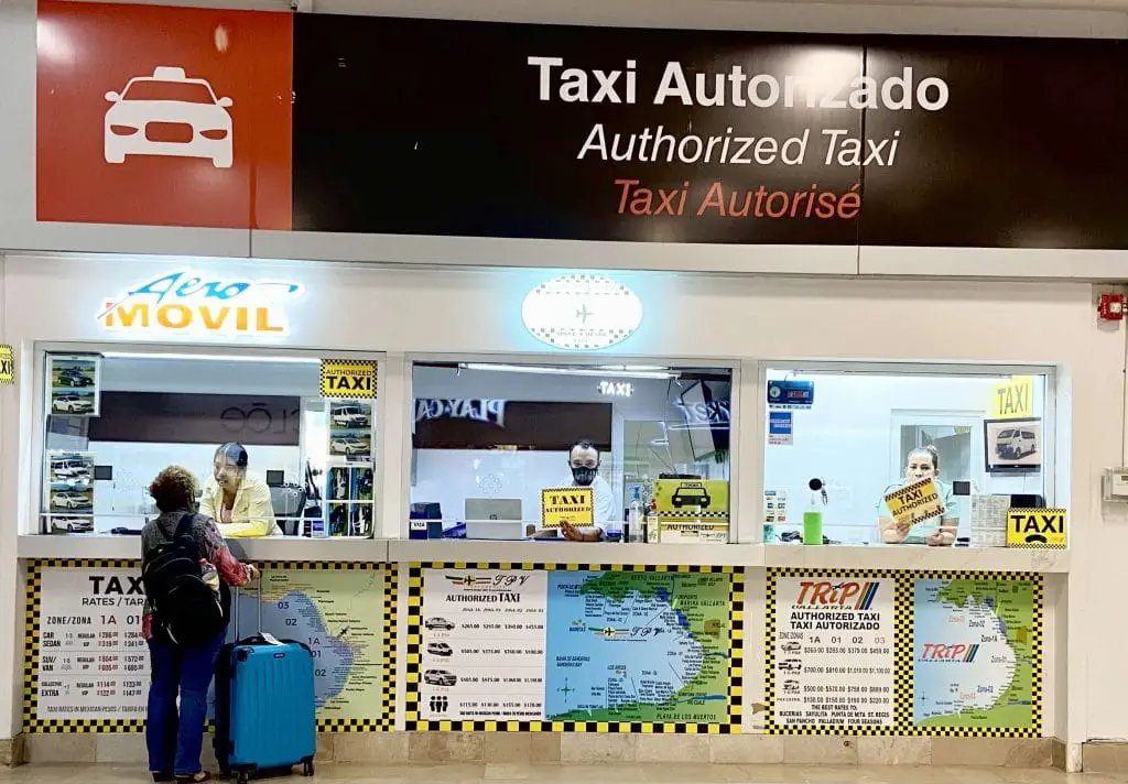 Puerto Vallarta airport taxi stand